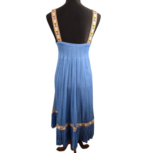 Catherine Malandrino 100% Silk Embroidered Dress Size 4 - Picture 4 of 7